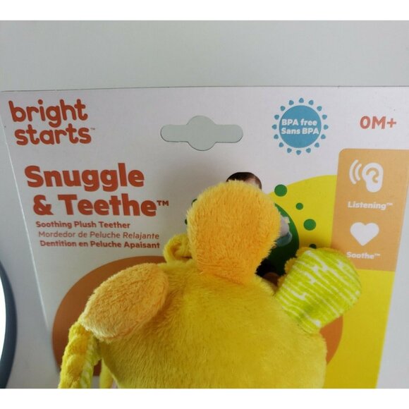 Bright Starts Baby Teether Snuggle & Teethe Giraffe Soft Toy Crinkle Soother - Picture 5 of 8